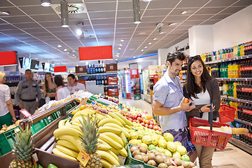 Image showing couple shopping in a supermarket