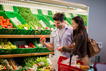 Image showing couple shopping in a supermarket