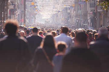 Image showing people crowd walking on street