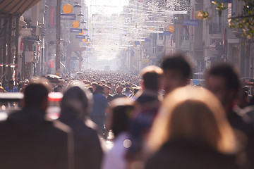 Image showing people crowd walking on street