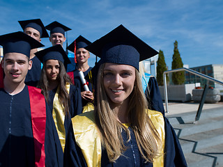 Image showing young graduates students group