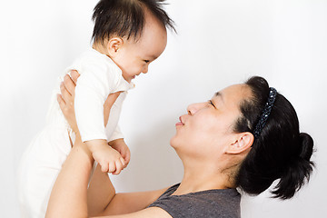 Image showing Asian Mom and baby