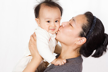 Image showing Asian Mom and baby