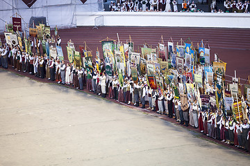 Image showing Participants of Grand Dance Performance of the Latvian Nationwid