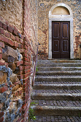 Image showing  brass brown knocker church crenna  varese italy