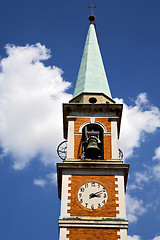 Image showing church   olgiate olona   italy the old   clock and bell tower