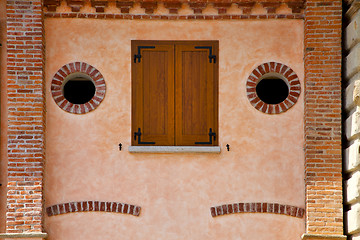 Image showing albizzate  window  varese italy abstract      wood  