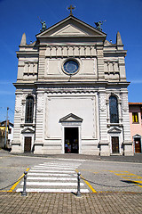 Image showing church  castronno  italy the old wall terrace  