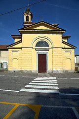 Image showing church vinago   italy the old wall terrace 