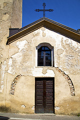 Image showing church  castronno  italy the  wall terrace  window    