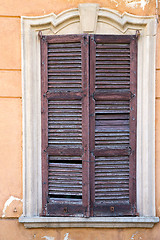 Image showing italy abstract   mornago varese    wood venetian   in the orange