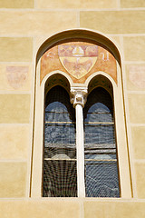 Image showing tradate varese italy abstract  window  in the yellow 
