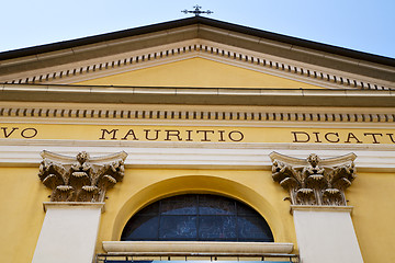 Image showing varese  church vedano olona italy the old wall terrace church 