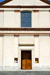 Image showing church venegono italy the old  terrace church bell tower  