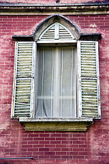 Image showing venegono varese italy abstract  window      concrete  red