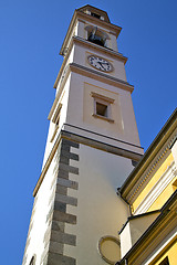 Image showing varese    vedano olona italy the old wall terrace church bell to