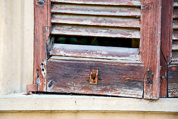 Image showing italy abstract  window mornago varese    wood  