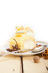Image showing cream roll cake dessert and spices 