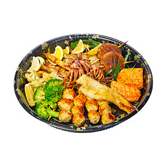 Image showing take away sushi express on plastic tray 