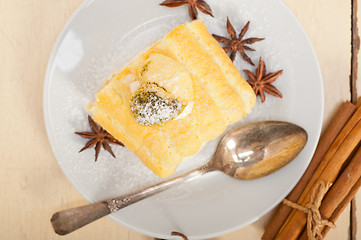 Image showing cream roll cake dessert and spices 