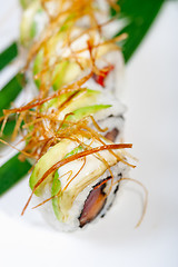 Image showing fresh sushi choice combination assortment selection 