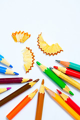 Image showing vintage colored pencils