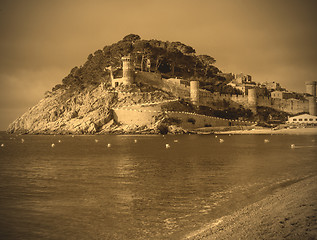 Image showing Tossa de Mar, ancient fortress Vila Vella