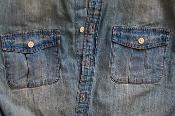 Image showing denim shirt with pockets