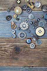 Image showing Several vintage buttons