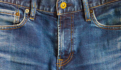 Image showing blue jeans, front view