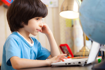 Image showing boy with computer