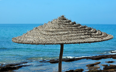 Image showing beach umbrella