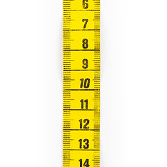 Image showing Yellow measuring tape isolated