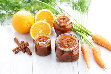 Image showing carrot and orange jam