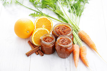 Image showing carrot and orange jam