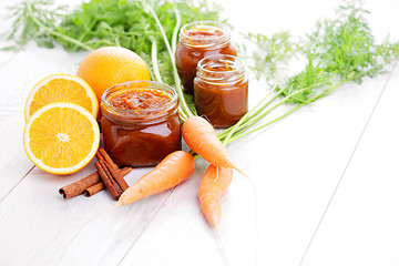 Image showing carrot and orange jam