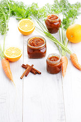 Image showing carrot and orange jam