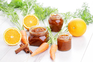 Image showing carrot and orange jam