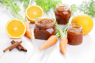 Image showing carrot and orange jam