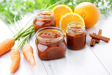 Image showing carrot and orange jam