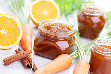 Image showing carrot and orange jam