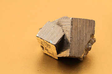 Image showing pyrite cubes isolated