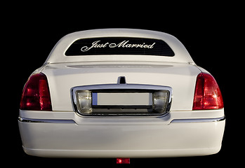 Image showing White limo