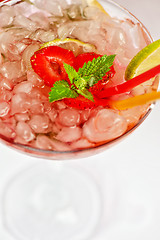 Image showing Strawberry mohito cocktail