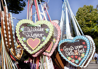Image showing Oktoberfest gingerbread heart