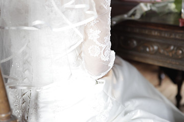 Image showing lace on wedding dress