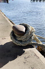 Image showing Mooring rope