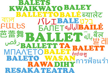 Image showing Ballet multilanguage wordcloud background concept