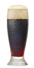 Image showing glass of dark beer