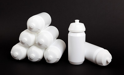 Image showing White water bottles